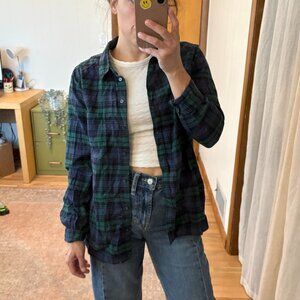 Banana Republic Soft-Wash Plaid Shirt - Blue/Green - Flannel like